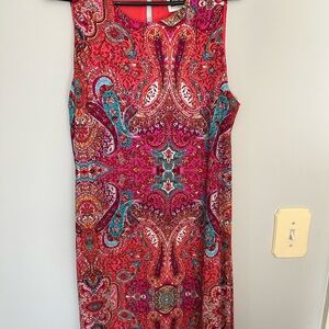 Paisley Print Sleeveless Dress